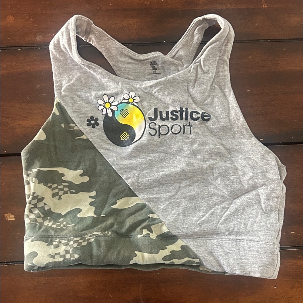 Justice Heather Gray sports bra